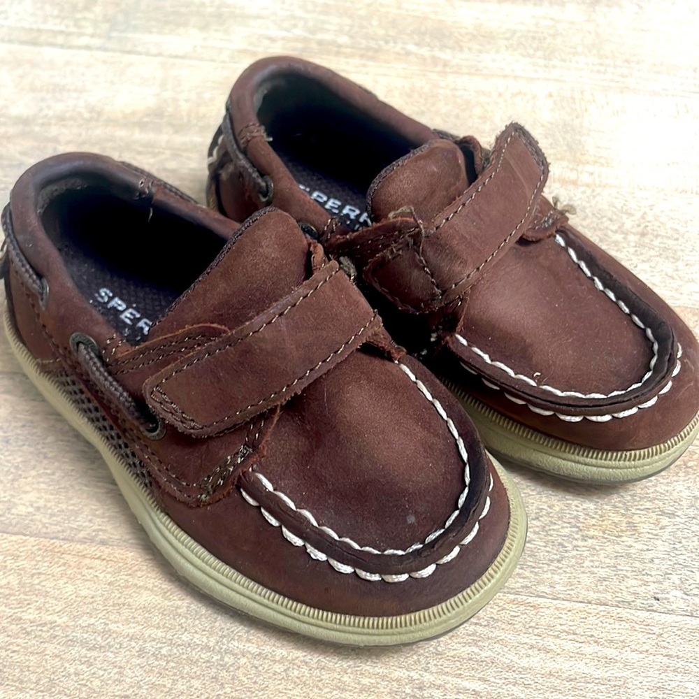 Toddler Sperry top sider brown intrepid boat shoes